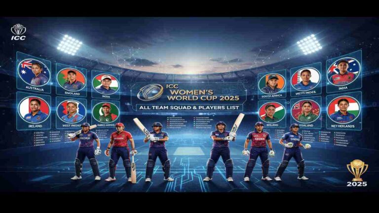 ICC Women’s Cricket World Cup 2025 All Team Squad and Players List
